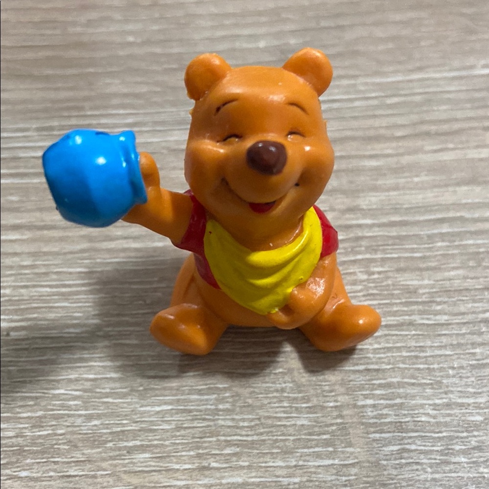 Vintage Disney Winnie the Pooh Empty Honey Jar Cake Topper PVC Figure
